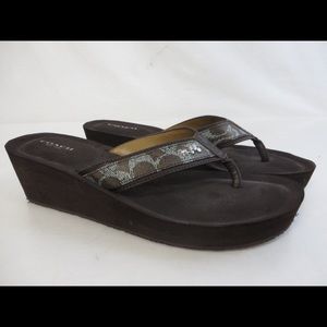 Coach Jolene wedge flip flops